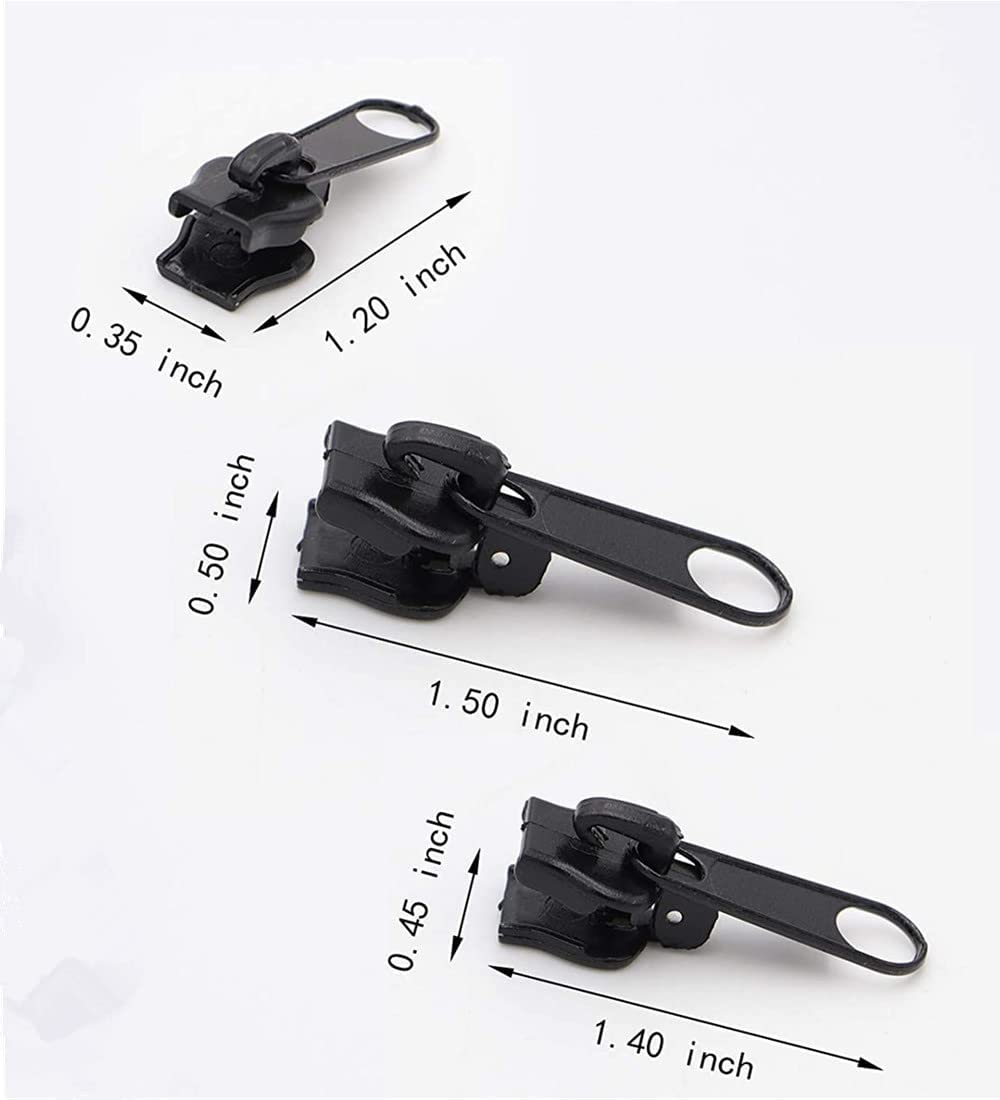 6Pcs Fix Zip Puller 3 Sizes Universal Instant Fix Zipper Repair Kit， Replacement Zip Slider Teeth Rescue Zippers Sewing Clothes - Image 2